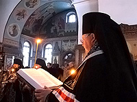 В среду 5-й седмицы Великого поста архиепископ Пантелеимон возглавил утреню с чтением Великого канона Андрея Критского и жития прп. Марии Египетской. 17 марта 2010 г.