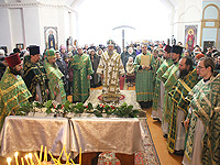 Архиерейское служение в день памяти преп. Серафима Саровского в Спасо-Преображенском соборе г. Болхова. 15 января 2012 г.