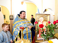 В поселке Сахзаводском Ливенского района открылся домовой храм Апостола Андрея Первозванного. 15 февраля 2012 г.