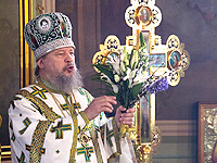 В праздник Входа Господня в Иерусалим архиепископ Орловский и Ливенский Антоний совершил Божественную литургию в Ахтырском кафедральном соборе г. Орла. 13 апреля 2014 г.