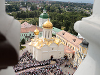 Празднование 700-летия со дня рождения святого преподобного Сергия Радонежского в Свято-Троицкой Сергиевой Лавре. 18 июля 2014 г.
