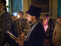 Архиерейские богослужения в Ахтырском соборе Орла. Чтение покаянного канона св. Андрея Критского. Литургия Преждеосвященных Даров. 26-27 февраля 2015 г.