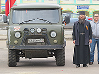 Духовенство Мценского благочиния приняло участие в автопробеге в честь 70-летия Победы в Великой Отечественной войне. 1 мая 2015 г.