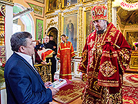 Ливенская епархия поздравила Преосвященнейшего епископа Ливенского и Малоархангельского Нектария с Днём тезоименитства. 12 мая 2015 г.