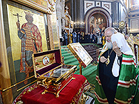 28 июля, день памяти святого равноапостольного князя Владимира, стал кульминацией церковно-государственных торжеств по случаю 1000-летия преставления Крестителя Руси. В этот день Святейший Патриарх Московский и всея Руси Кирилл совершил Божественную литургию в Храме Христа Спасителя г. Москвы. В числе сонма Архипастырей, сослуживших Предстоятелю Русской Церкви, были Высокопреосвященнейший митрополит Орловский и Болховский Антоний и Преосвященнейший епископ Ливенский и Малоархангельский Нектарий. После в Кремле состоялся торжественный приём от имени Президента России. 28 июля 2015 г.