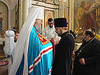 В праздник Преображения Господня митрополит Орловский и Болховский Антоний совершил литургию в Спасо-Преображенском храме на территории Государственного мемориального и природного музея-заповедника И.С. Тургенева «Спасское-Лутовиново» (Мценский район). 19 августа 2015 г.