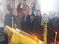 Епископ Ливенский и Малоархангельский Нектарий в сослужении схиархимандрита Илия (Ноздрина) совершил чин освящения закладного камня в основание храма Сретения Господня в поселке Вятский Посад Орловского района. 27 ноября 2015 г.