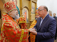 В день памяти прпп. сщмч. Кукши, просветителя вятичей, митрополит Орловский и Болховский Антоний в сослужении епископа Ливенского и Малоархангельского Нектария совершил литургию в мужском монастыре во имя святого Кукши Мценского района. 9 сентября 2015 г.