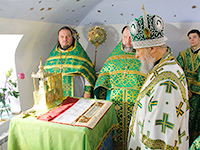 Митрополит Орловский и Болховский Антоний освятил домовый храм во имя Сергия Радонежского православной гимназии-пансиона во имя преподобного Сергия Радонежского в Болхове. 8 октября 2016 г.