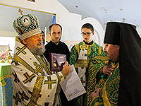 Митрополит Орловский и Болховский Антоний освятил домовый храм во имя Сергия Радонежского православной гимназии-пансиона во имя преподобного Сергия Радонежского в Болхове. 8 октября 2016 г.