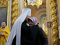 В Неделю 32-ю по Пятидесятнице митрополит Орловский и Болховский Антоний совершил литургию в Ахтырском кафедральном соборе Орла. 29 января 2017 г.
