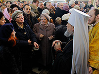 В Неделю 32-ю по Пятидесятнице митрополит Орловский и Болховский Антоний совершил литургию в Ахтырском кафедральном соборе Орла. 29 января 2017 г.