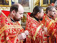 В Неделю 1-ю Великого поста, Торжества Православия, митрополит Орловский и Болховский Антоний совершил литургию и чин Торжества Православия в Ахтырском кафедральном соборе Орла. 5 марта 2017 г.