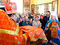 В день памяти великомученика Георгия Победоносца митрополит Орловский и Болховский Антоний совершил в сослужении епископа Ливенского и Малоархангельского Нектария Божественную литургию в храме великомученика Георгия Победоносца города Ливны. 6 мая 2017 г.