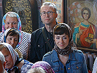 В день памяти Великомученика и Целителя Пантелеимона митрополит Орловский и Болховский Антоний совершил литургию в больничном храме вмч. Пантелеимона при Плещеевской ЦРБ. 9 августа 2017 г.