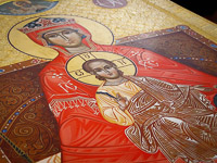 В Спасо-Преображенский собор Болхова из Москвы был доставлен образ Державной иконы Божией Матери — дар прихода Кафедрального соборного Храма Христа Спасителя. 19 августа 2017 г.