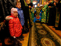 В канун праздника Входа Господня в Иерусалим (Недели ваий), митрополит Орловский и Болховский Антоний совершил всенощное бдение в Свято-Троицком храме Орла. 31 марта 2018 г.