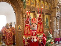 Во вторник Светлой Седмицы митрополит Орловский и Болховский Антоний в сослужении епископа Ливенского и Малоархангельского Нектария и епископа Мценского Алексия совершил литургию в Иверском храме Орла в честь его престольного праздника. 10 апреля 2018 г.
