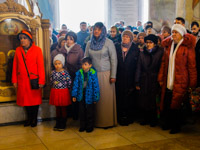 В праздник Входа Господня в Иерусалим (Неделю ваий), митрополит Орловский и Болховский Антоний совершил Божественную литургию в Богоявленском соборе Орла. 1 апреля 2018 г.