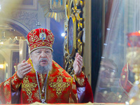 В Неделю 3-ю по Пасхе, святых жен-мироносиц,  митрополит Орловский и Болховский Антоний совершил Божественную литургию в Ахтырском кафедральном соборе Орла. 22 апреля 2018 г.