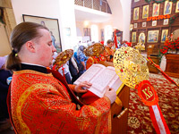 В день памяти великомученика Георгия Победоносца митрополит Орловский и Болховский Антоний совершил в сослужении епископа Ливенского и Малоархангельского Нектария Божественную литургию в храме великомученика Георгия Победоносца города Ливны. 6 мая 2018 г.