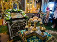 В канун праздника Пятидесятницы митрополит Орловский и Болховский Антоний совершил всенощное бдение в Свято-Троицком храме Орла. 26 мая 2018 г.