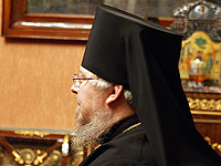 Встреча Святейшего Патриарха Кирилла с губернатором Орловской области А.П. Козловым и архиепископом Орловским и Ливенским Пантелеимоном; 11 ноября 2009 г.